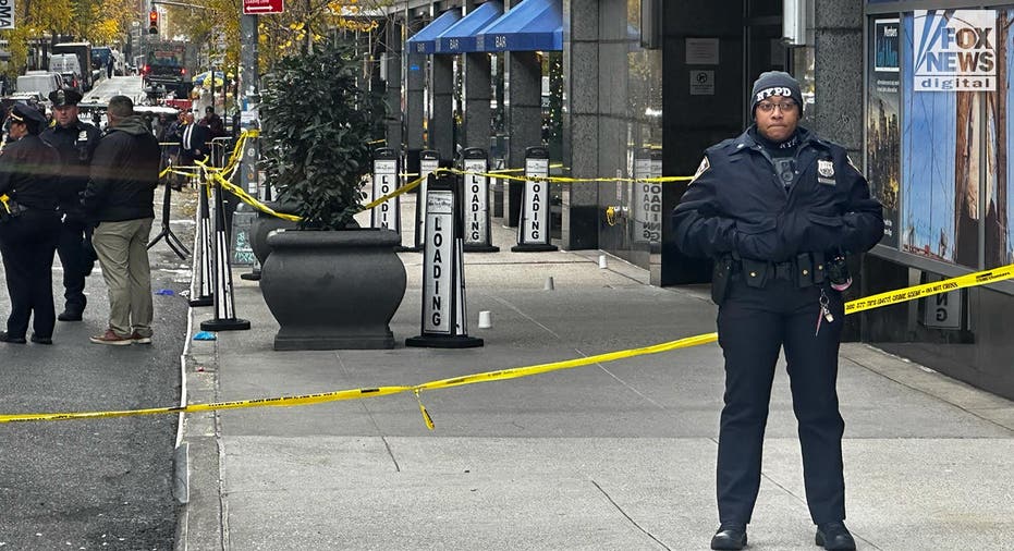 The scene where the CEO of United Healthcare was shot to death in what looks to be a targeted attack.