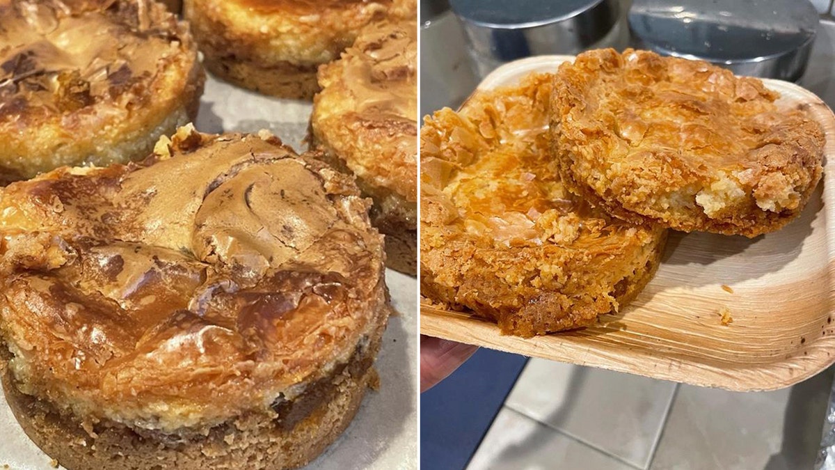On the left is the pastry that Chris Smith gave to Shannon Smith on the day they met. On the right is the version now known as the Hello Cake sold at Ground Ops.